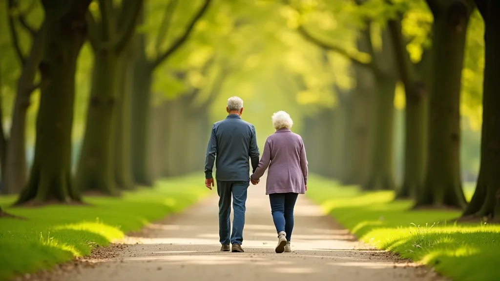 Senior visitors enjoying peaceful walks on tree-lined paths in Phoenix Park Dublin